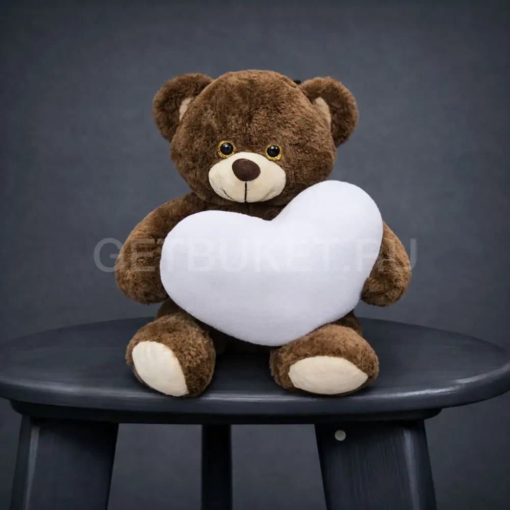 224368 Мишка Топотыж белое сердце