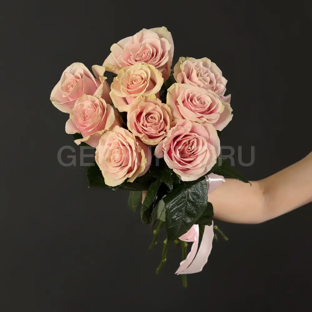 66057 Букет из 9 нежно-розовых роз